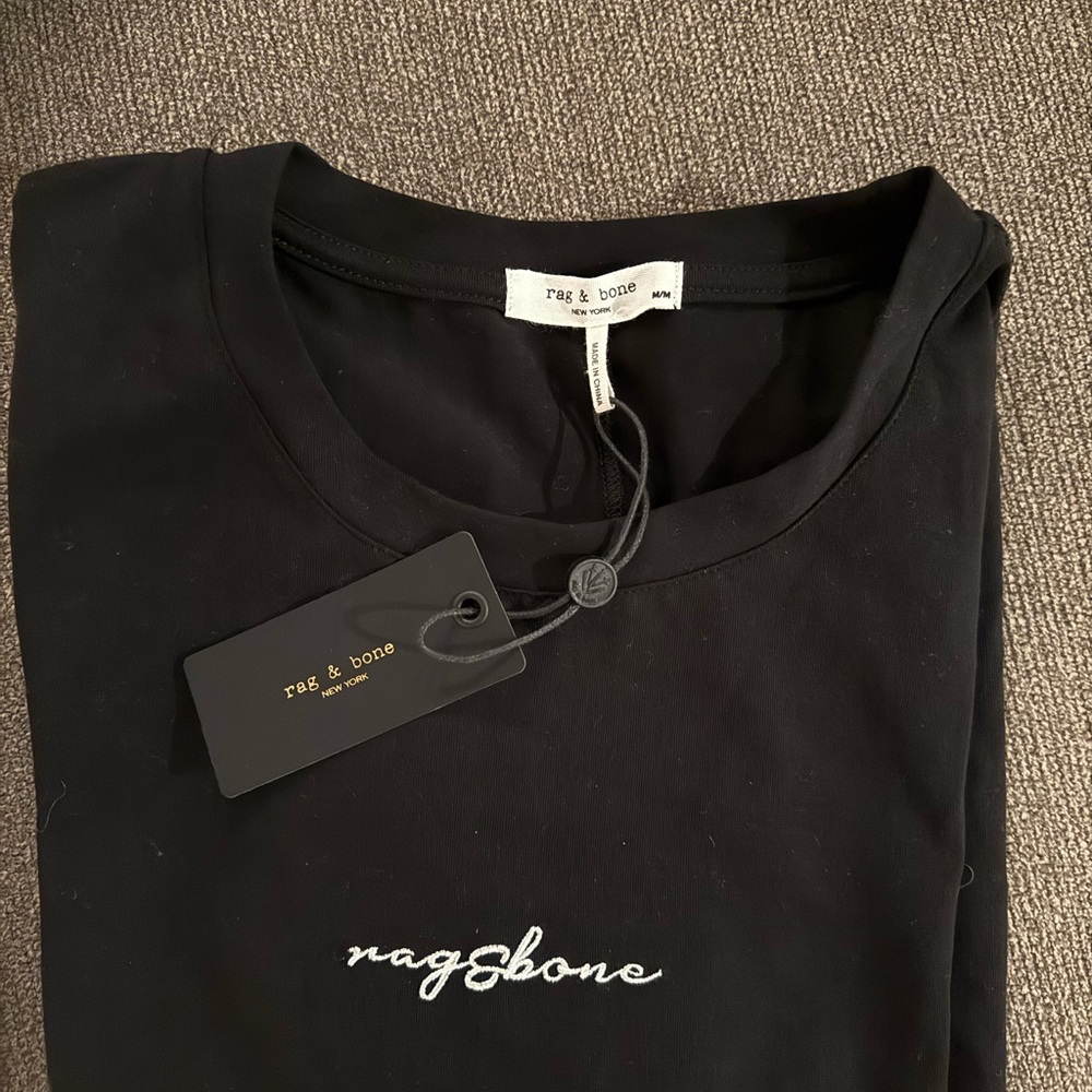 Rag & Bone Black Logo Tee